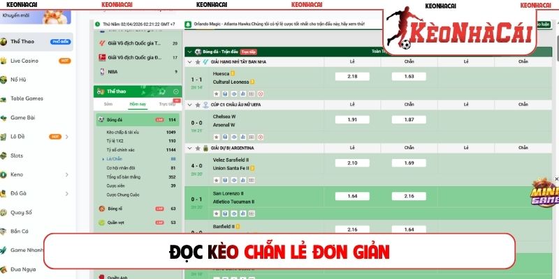 Đọc kèo chẵn lẻ đơn giản